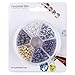 PH PandaHall 600pcs 6 Colors Iron Cord Ends Terminators Crimp End Tips Knot for Jewelry Making