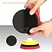 SPTA Auto Profi Hand Polishing Pad Kit, 2Pcs 100 x 120mm Applicator Hand Pads with Surrounding Handle & 1Pc Microfibe Cleaning Cloth Microfiber Towel for Waxing, Polishing,Paint Cleaning