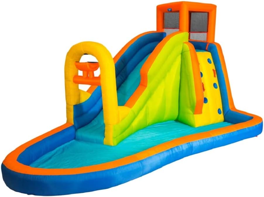 Amazon Com Banzai Plummet Falls Adventure Inflatable Backyard