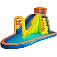 Banzai Plummet Falls Adventure Slide, Length: 14 ft 4 in, Width: 9 ft 6 in, Height: 8 ft, Inflatable Outdoor Backyard Water Slide Splash Bounce Climbing Toy