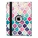 Fintie Rotating Case for iPad Air (3rd Generation) 10.5 Inch 2019 Pro 2017 with Built-in Pencil Holder, 360 Degree Rotating Stand Protective Case Auto Sleep/Wake (Moroccan Love)