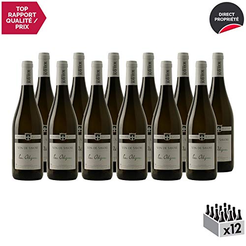 Vin de Savoie Les Abymes Blanc 2019 - Philippe et Sylvain Ravier - Vin AOC Blanc de Savoie - Bugey - Lot de 12x75cl…
