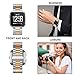 Wearlizer Stainless Steel Band Compatible for Fitbit Versa/Fitbit Versa Lite Bands Women Men,Ultra-Thin Lightweight Replacement Band Strap Bracelet Compatible for Fitbit Versa (Copper+Silver)