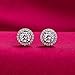 18k White Gold Gp Austria Swarovski Crystal Lady Wedding Engagement Earrings Studs E373