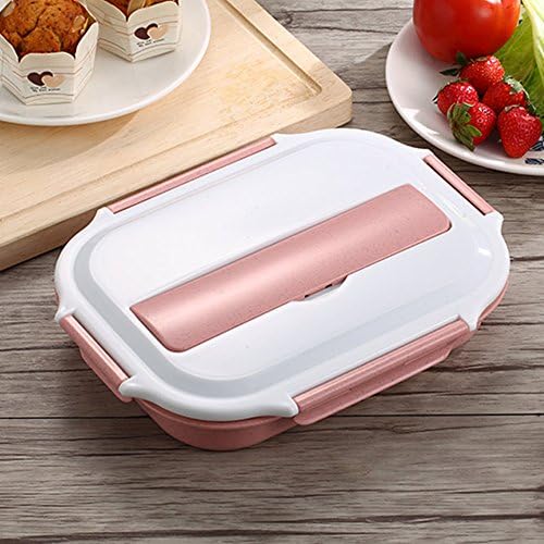 Stainless Steel Bento Lunch Box (SUS304) with 4 Portion Control Leak Proof Compartments suit Dishwasher and Microwave Safe Include Matching Insulated Lunch Bag for Adults and Kids-Viyoung (Pink)