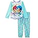 Nickelodeon Little Girls' Shimmer Shine 2-Piece Pajama Set, Rainbow Gems, 4