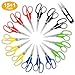 Scissors, 8 Inch Soft Comfort-Grip Handles & Stainless Steel Sharp Blades Perfect Scissors for Cutting Paper, 15 Pack