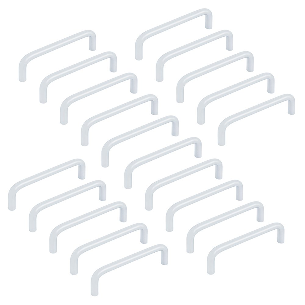 Emuca 9163364 Furniture Handle, Ø8Mm Diametre, cc 96mm, Steel, Matt Chromed, Set of 20