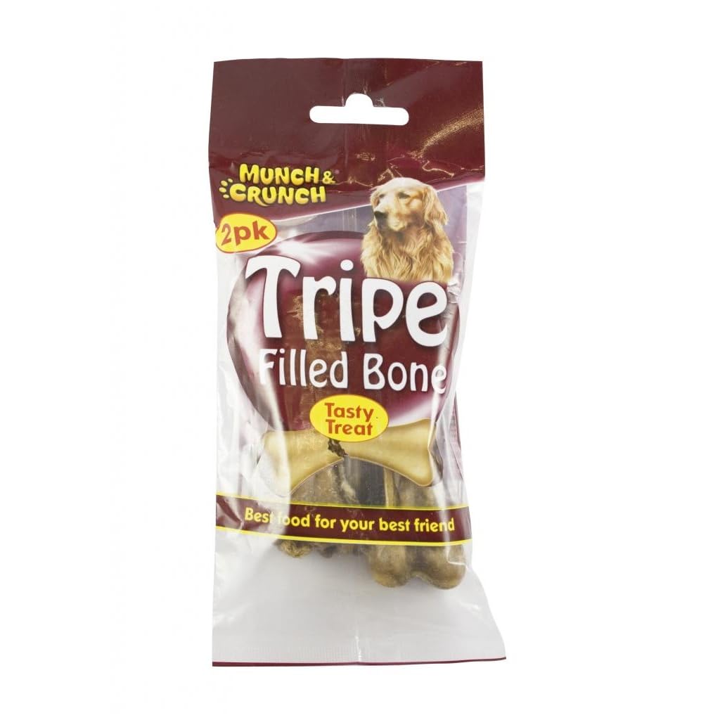 Munch & Crunch Tripe Filled Bone / Dog Treats/ Pack of 2