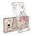 Cutebe Shockproof Hard PC+ TPU Bumper Case Scratch-Resistant Cover for Samsung Galaxy S8 Plus (2017) Pink Flower and Patterfly
