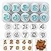 Neepanda Number Fondant Cake Biscuit Mold, Cookie Stamp Impress, Number Cake Tool, Embosser Cutter, Digital Fondant Stamp With DIY Mould (Plastic, 10PCS/Set)
