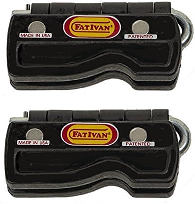 The Original Fat Ivan Fold Up Doorstop Wedge with Magnet Black (Pack of 2)