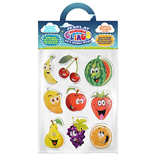 Fruit Faces Thick Gel Clings Incredible Removable Window Clings for