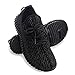 Yasmine Fashion Lightweight Sneakers Unisex Shoes for Couple Men Women All Black 41