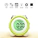 Awakelion Digital Alarm Clock with Nightlight,2 Alarms,Optional Weekday Mode, Snooze Fuction,Super Loud for Kids & Heavy Sleepers（Green+White）