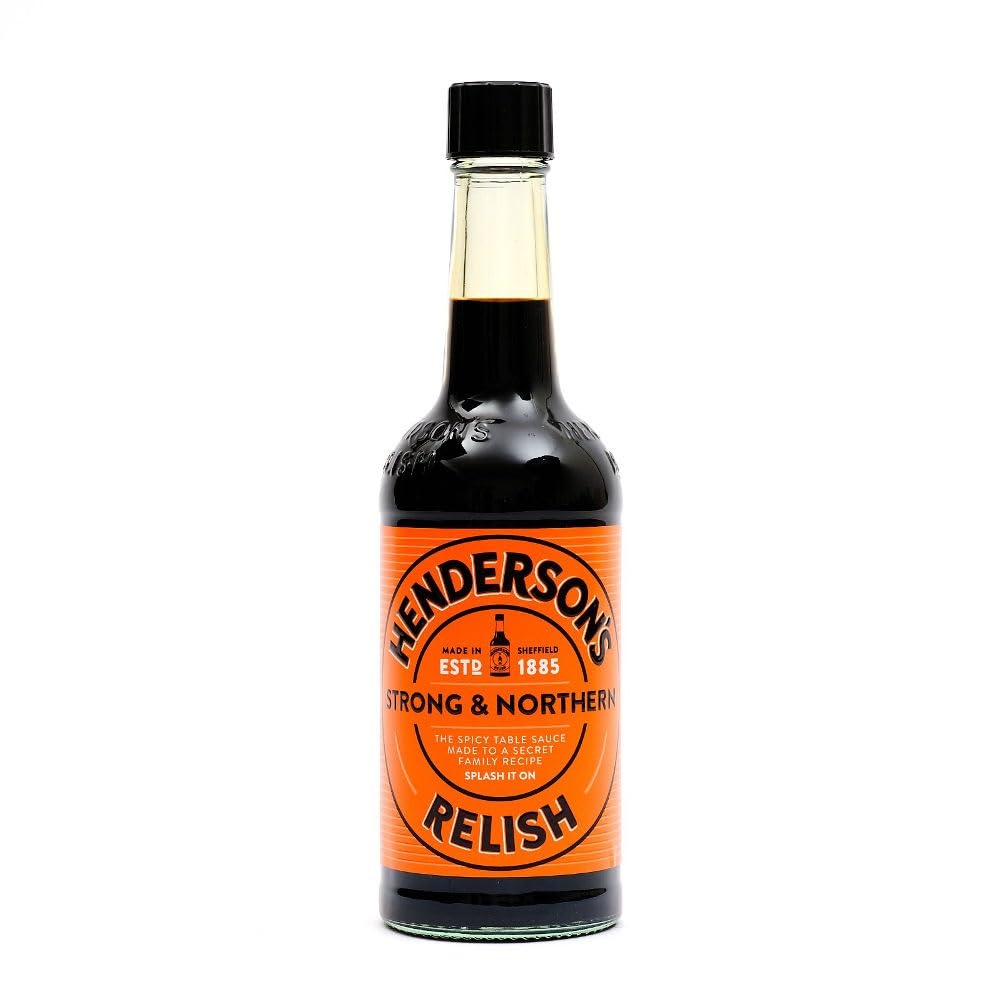 Henderson's Relish. an Alternative to Worcestershire Sauce. A Spicy, Gluten Free Sauce. Plant Based Ingredients. Suitable for Vegans / Vegetarians. 284ml Bottle.