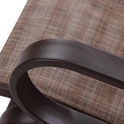 image for PHI VILLA Swing Glider Chair Patio Rocking Chair Garden Furniture, Tex