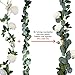 Outgeek 6.5' Long Artificial Eucalyptus and Peony Flower Vine Hanging Greenery Eucalyptus Garland Artificial Plants Ivy Home Wedding Decorations Indoor Outdoor