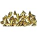 OOOUSE 9.5mm 100pcs Screwback Gold Cone Spikes Studs Leathercraft DIY Punk Spots Bullet