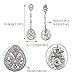 EVER FAITH Bridal Art Deco Classical Gatsby Inspired Pave Cubic Zirconia Chandelier Earrings Pierced