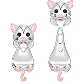 Possum Stud Earrings for Women: 925 Sterling Silver Cute Animal Jacket Earrings Jewelry Opossum Gifts