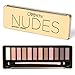 Beauty Creations Eyeshadow Collection Palette in 12 Matte Shimmer Shades with Double Ended Brush and Mirror - Nudes