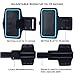 i2 Gear Cell Phone Armband for Running - Workout Phone Holder Case with Adjustable Arm Band Sleeve for Galaxy S10, S9, S8 and iPhone 12, 11, X, XS, XR (Cyan)