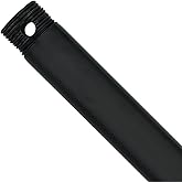 DPXMYG 36 inch Ceiling Fan Downrod with Extension Cord, 3 FT Black Downrod, 1 inch Outside Diameter, Ceiling Fan Boom Suitabl