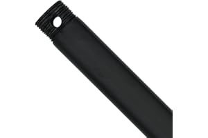 DPXMYG 36 inch Ceiling Fan Downrod with Extension Cord, 3 FT Black Downrod, 1 inch Outside Diameter, Ceiling Fan Boom Suitable for a Wide Range of Fans (with Threaded)