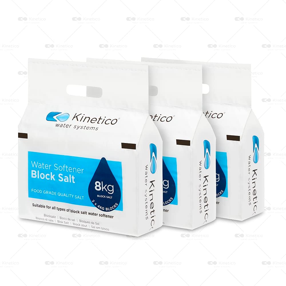 Kinetico Block Salt for Water Softeners - 6 Pure Dried Vacuum Salt Blocks