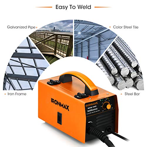 Goplus MIG 140 Welder, Portable Flux Core Wire Gasless Automatic Wire