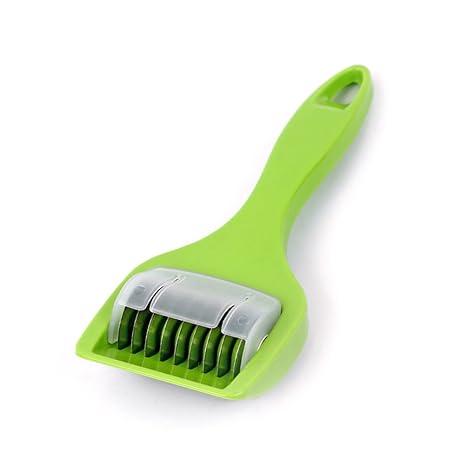 BESTONZON Kräuterschneider Gemüseschneider Edelstahl Zwiebel Slicer Knoblauch Chopper Shredders Essen Slicer Cutter