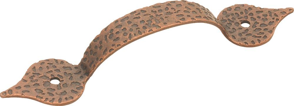 Hickory Hardware 1 Pack Solid Core Kitchen Cabinet Pulls, Luxury Cabinet Handles, Hardware for Doors & Dresser Drawers, 3-1/4 Inch Hole Center, Antique Copper, Southwest Lodge Collection