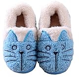 Wishwhat Toddler Little Kid Cat Pattern Kids Warm Slippers Home Slippers