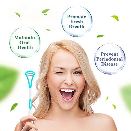 Soft Tongue Cleaner Fresh Breath - 3 Pack Bacteria Inhibiting Odorless Tongue Scraper with Ergonomic Design Non-slip Grip Carry Case Tongue Scraping Cleaner for Family Oral Care (3 pack)