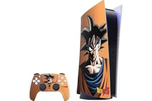 Skinit Decal Gaming Skin Compatible with PS5 Bundle - Officially Licensed Dragon Ball Z Goku Portrait Design