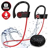 [Designed for Sport] Y2 Bluetooth Headphones, Wireless Headphones Earbuds with Mic, HD Stereo/Upgraded Fitter/Waterproof Sport Workout Running Wireless Bluetooth Earbuds Earphones for Android iPhone
