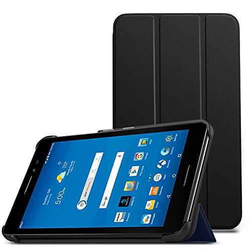 MoKo AT&T Trek 2 HD Tablet Case (Model 6461A) - Ultra Lightweight Slim Smart-shell Stand Cover Case with Auto Wake / Sleep Feature for AT&T Trek 2 HD / ZTE Trek 2 HD K88 8 Inch Tablet, Black