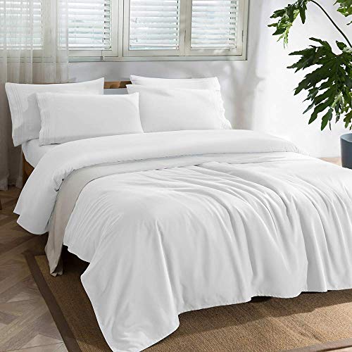 SAKIAO 6PC Queen Size Bed Sheets Set Brushed Microfiber 1800 Thread