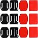 8pcs Flat Mounts and 8pcs Curved Mounts and 16pcs Adhesive Stickers for GoPro HD Hero 2 3 3+ 4 Xiaomi Yi SJ4000 Sports Go pro Accessories Sticker (32 Items)
