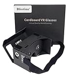 Blisstime Google Cardboard 3d Vr Virtual Reality DIY 3D Glasses for Smartphone 3.5--6 Inch Screen(black cardboard with NFC and headband)