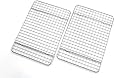 Checkered Chef Cooling Racks For Baking - Quarter Size - Stainless Steel Cooling Rack/Baking Rack Set of 2 - Oven Safe Wire Racks Fit Quarter Sheet Pan - Small Grid Perfect To Cool and Bake