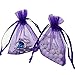 Bezall 50pcs Drawstring Organza Jewelry Candy Pouch Christmas Wedding Party Favor Gift Bags (3x4, Purple)