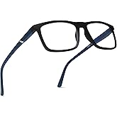 2SeeLife Blue Light TR-90 Reading Glasses for Men – Fits all Face Shapes, Sturdy Frame, Spring Hinges, Premium Readers, Blue, +1.00