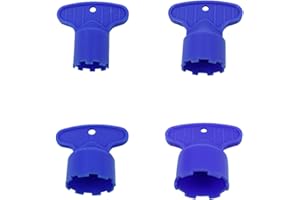 PCTC 4 Pack Faucet Aerator Key Removal Wrench Tool with 4 Sizes M16.5, 18.5, 21.5, 24 Recessed Aerator Key Sink Aerator Wrenches for Cache Aerators (Blue)