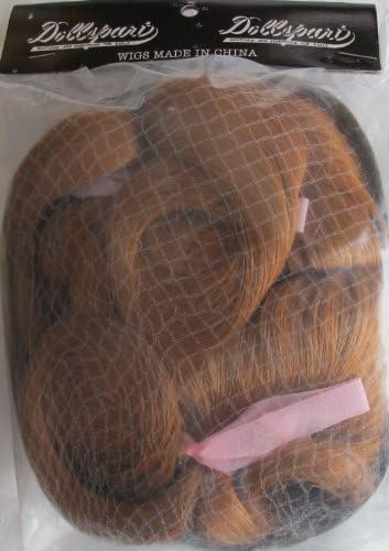 Dollspart Craft DOLL or PUPPET HAIR WIG Style 01068 Fits SIZE 16" Color RED Synthetic HAIR w Front Bangs &amp; Side Pigtails (Circa 1990's)
