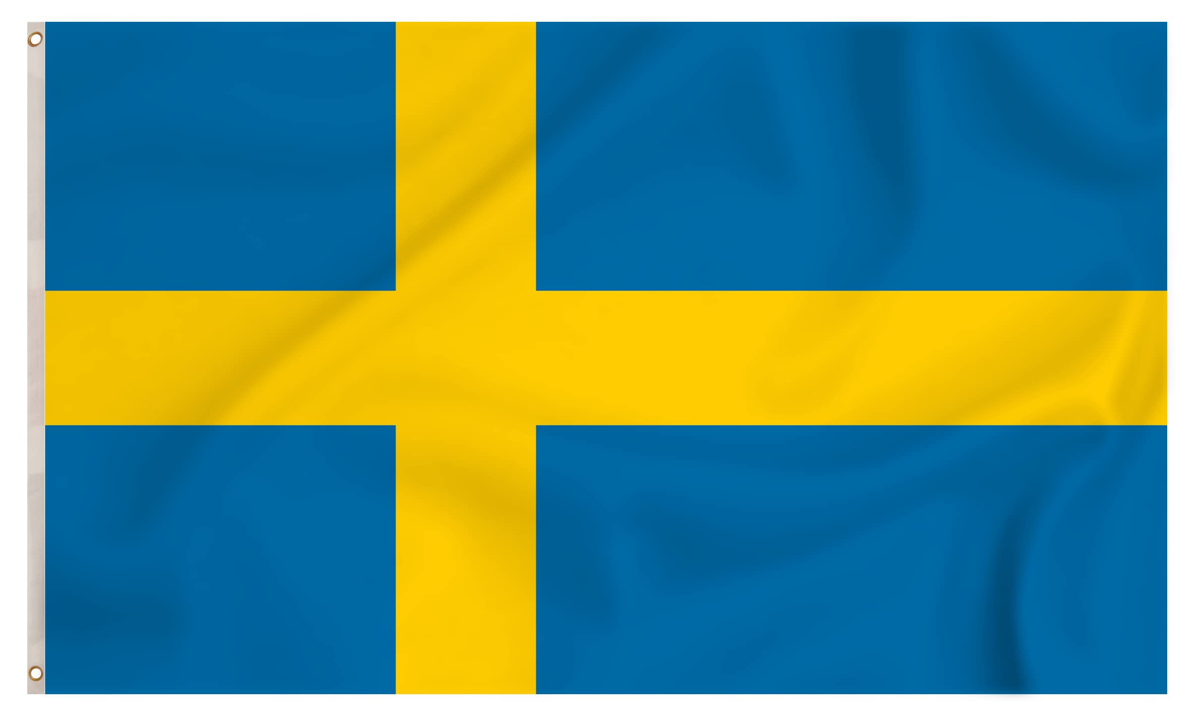 Storm&Lighthouse Sweden Flag Swedish Flag 5FT x 3FT with Metal Eyelets