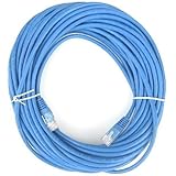 C&E Cat5e Ethernet Patch Cable, Snagless/Molded Boot 50 Feet Blue, 877083042452