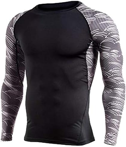 Men's Compression Shirts,Sunyastor Fitness Sports Shirt Long-Sleeve T-Shirts Workout Tee Gym Training Bodybuilding Skin Top