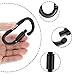D-FantiX Aluminum Locking Carabiner Keychain Hook D Ring Clips EDC Gear Black Pack of 10